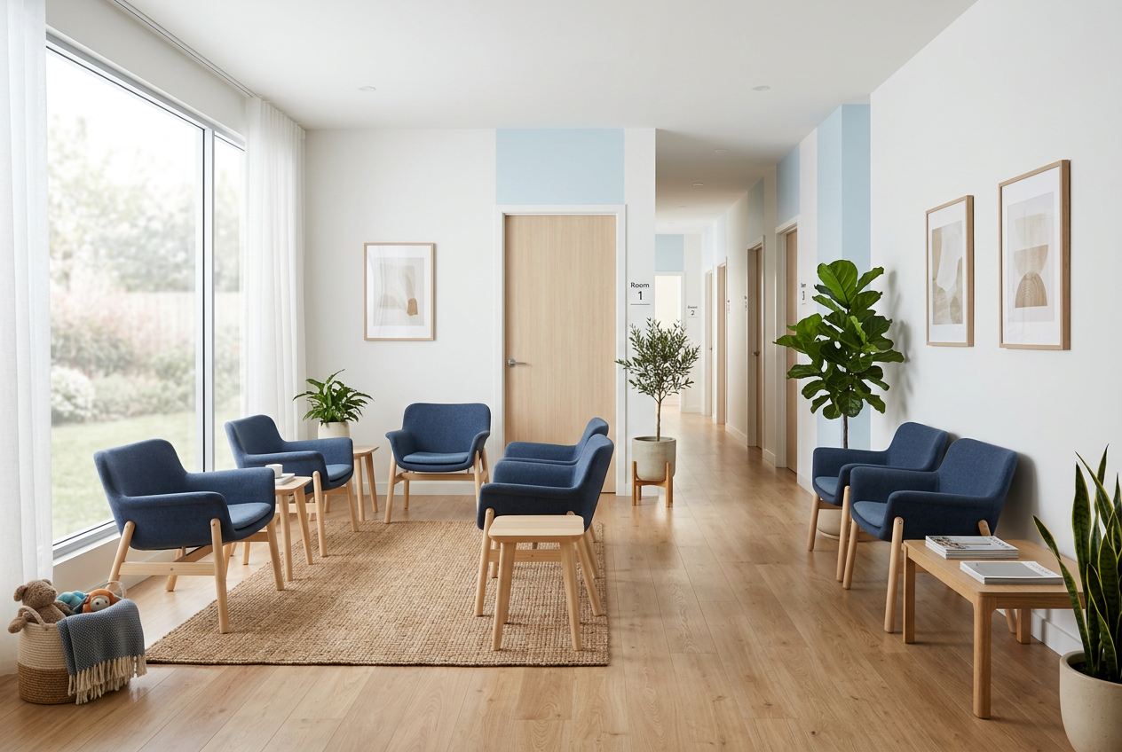 A bright, quiet waiting room